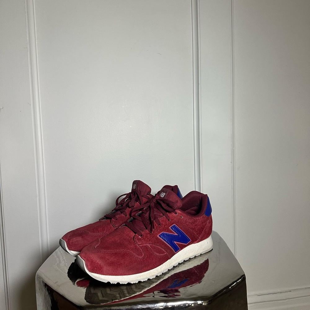 New Balance 520 Burgundy Suede Sneakers | Women’s 8.5 Red & Blue